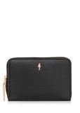 Black leather medium women's wallet PORES-0898R-99(Z25)