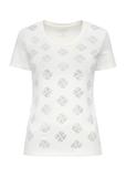 White women's t-shirt with monogram TSHDT-0129-12(Z24)