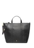 Black leather shopper bag TORES-1272-9I(W26)