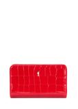 Red croco women's wallet POREC-0353A-42(Z25)