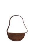 Brown suede semicircular women's handbag TORES-1178-89(Z25)