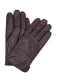 Men's brown leather gloves REKMS-0009A-1I(Z26)