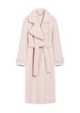 Long woolen fur coat in cream color FUTDW-0019A-12(Z25)