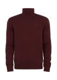 Maroon men's turtleneck sweater SWEMT-0095A-49(Z24)