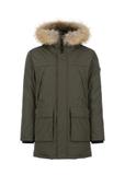 Men's khaki jacket with hood KURMT-0318-57(Z23)