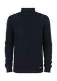 Navy blue men's turtleneck sweater SWEMT-0131-69(Z23)