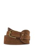 Brown suede women's belt PASDS-0330-89(Z25)