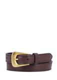 Brown leather women's belt PASDS-0348-1H(Z26)