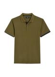 Khaki cotton polo shirt POLMT-0045B-8D(W26)