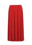 Long red pleated skirt SPCDT-0089-42(W24)