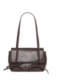 Small brown women's handbag with bows TOREC-1379-1H(Z26)