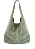 Sage suede women's shopper bag TORES-1177-8F(W26)