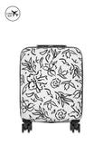 Small patterned suitcase on wheels WALAB-0074-11-19(W25)