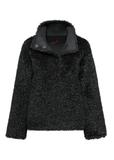 Black women's double-sided fur coat FUTDP-0021A-98(Z24)