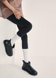 Black leather women's snow boots BUTYD-1219-99(Z25)