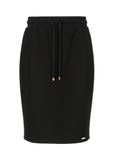 Black pencil skirt with ties SPCDT-0059-99(W23)