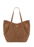 Women's suede shopper bag in cognac color TORES-1358-1F(Z26)