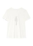 Cream women's T-shirt with logo TSHDT-0148-12(Z25)