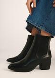 Women's leather Chelsea boots with a block heel BUTYD-1184-99(Z25)