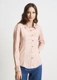 Women's beige shirt in fine oriel KOSDT-0089-81(W22)