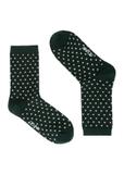 Green dotted women's socks SKADT-0058A-54(Z24)