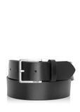 Black leather men's belt PASMS-0257-99(Z24)