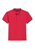 Fuchsia cotton polo shirt POLMT-0045B-5E(W26)