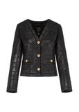 Women's quilted leather jacket KURDS-0417-1036(W23)