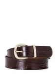 Brown croco leather women's belt PASDS-0322-1I(W26)