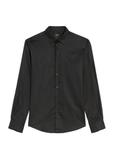 Black men's slim shirt KOSMT-0351A-99(Z26)