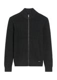 Black men's sweater with zipper SWEMT-0176-99(Z25)