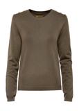 Khaki Women's Long Sleeve Blouse LSLDT-0039-54(W25)