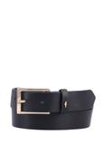 Black leather women's belt PASDS-0346-99(Z26)