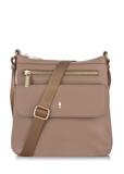 Beige women's handbag with pocket TOREC-0773A-81(W24)