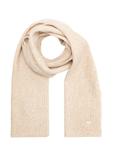 Light beige women's scarf with a wool blend SZADT-0202-1A(Z26)