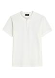 Cream men's polo shirt POLMT-0061-0B(W26)