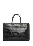 Croco leather black laptop bag TORES-1321-9G(Z26)