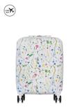 Small suitcase with print on wheels WALAB-0075-15-19(W25)