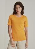 Women's short sleeve blouse BLUDT-0151-21(W22)