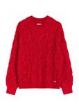 Red women's wool-blend sweater SWEDT-0236-42(Z25)