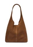 Cognac suede shopper bag TORES-1403-1F(Z26)