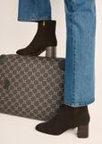 Brown suede high heel ankle boots BUTYD-1218-89(Z25)