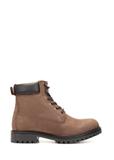 Brown leather lace-up men's ankle boots BUTYM-0514-89(Z25)