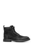 Men's black leather ankle boots BUTYM-0516-99(Z25)