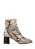 Leather high-heeled ankle boots with snakeskin pattern BUTYD-1218-86(Z25)