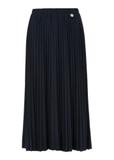 Long navy blue pleated skirt SPCDT-0089-68(W24)