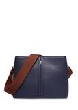 Dark navy blue women's handbag made of imitation leather TOREC-1261-7E(Z26)