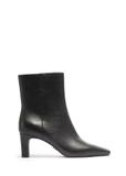 Black leather women's ankle boots BUTYD-1302-99(Z26)