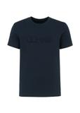 Men's navy blue T-shirt with logo TSHMT-0090-69(W23)