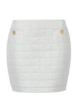 White quilted leather skirt SPCDS-0067-1057(W23)